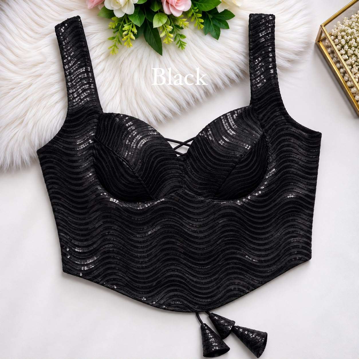 Trendy Heavy Corset  Style Fox Georgette fabric blouse reseller in surat kook